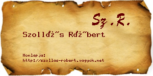 Szollás Róbert névjegykártya